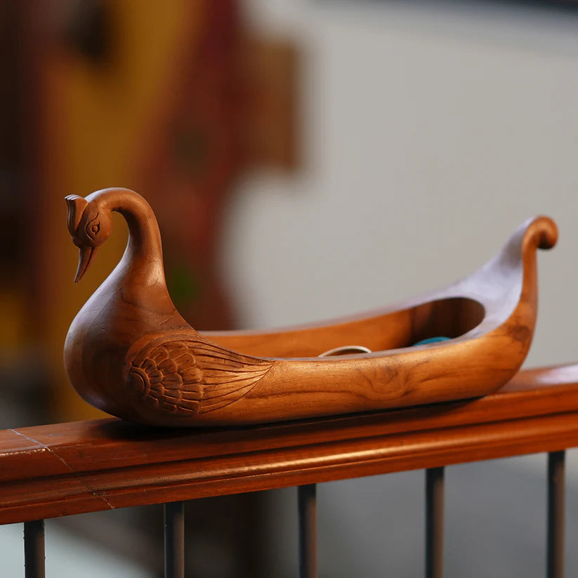Wooden Annam Bird Decor Statue